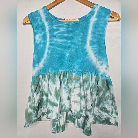 Women's Free People We the Free Tie-Dye Tank Top Size XS Turquoise feminine - Picture 3 of 8